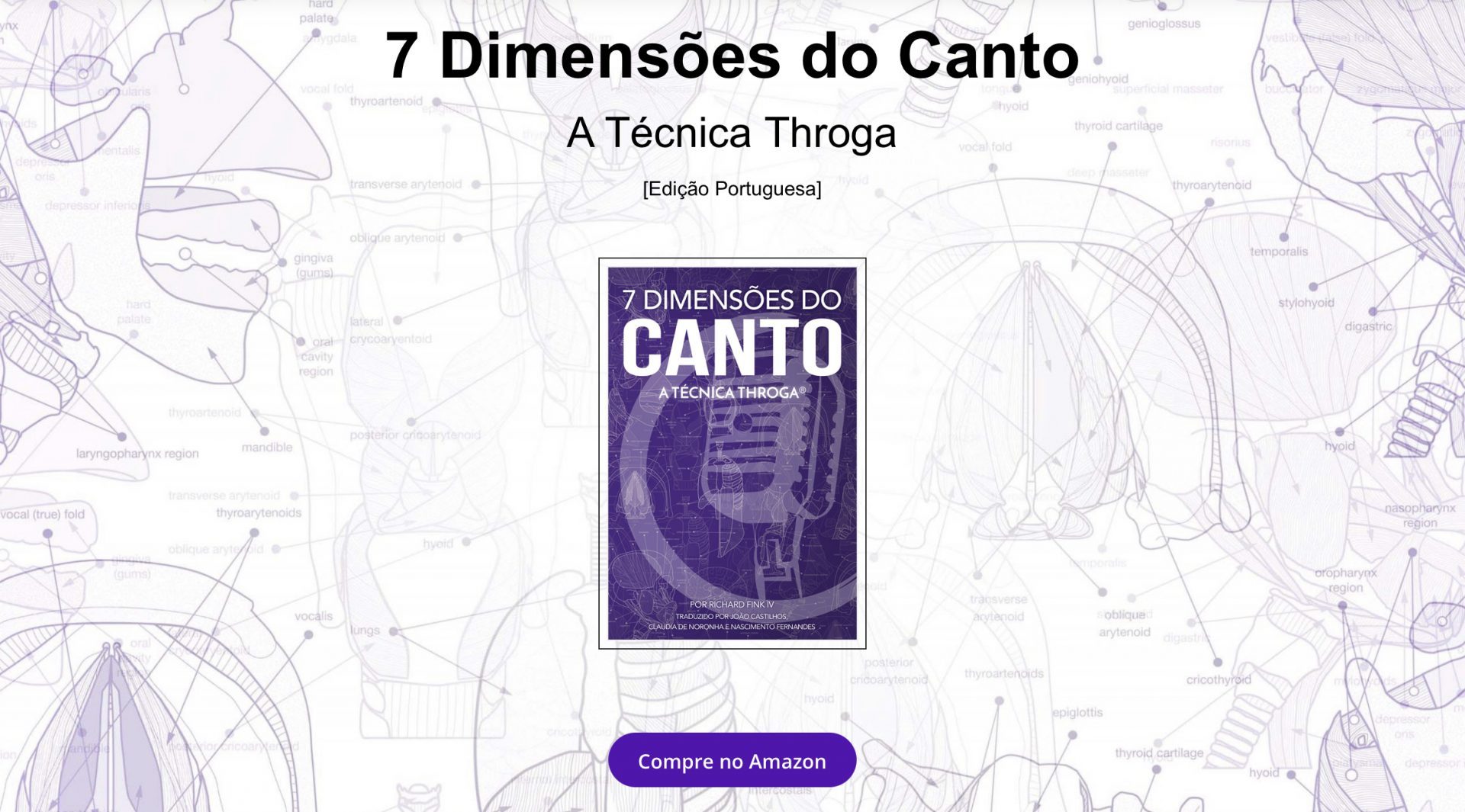 Portuguese singing book, singing technique book